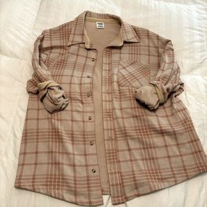Pink long sleeve flannel